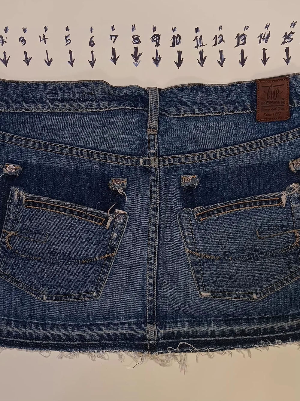 Chip & Pepper Women's Blue Denim Mini Shorts Skirt